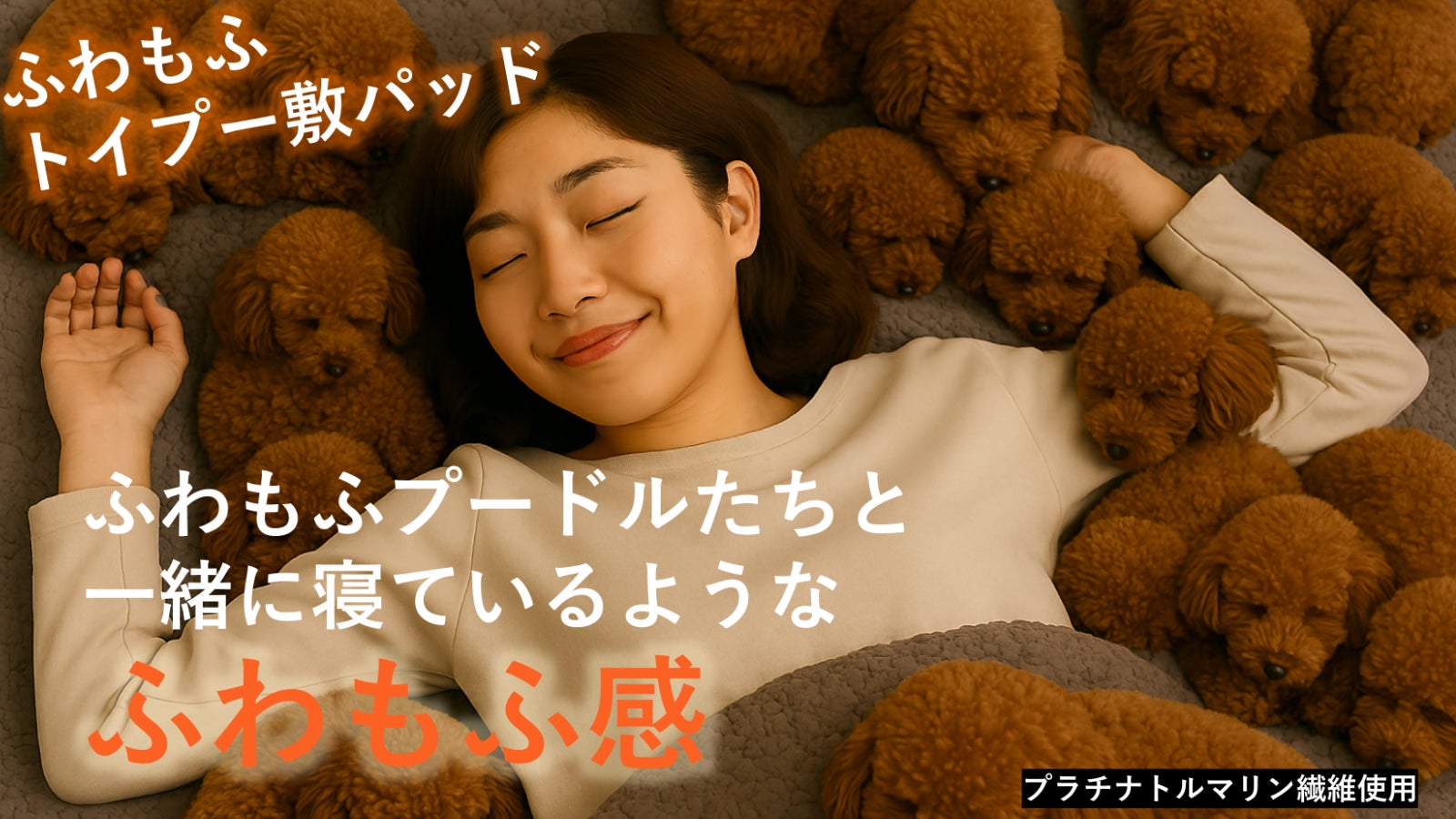ふわもふトイプー敷パッド|まるでペットに包まれる幸福感。一晩中暖かさが持続。
