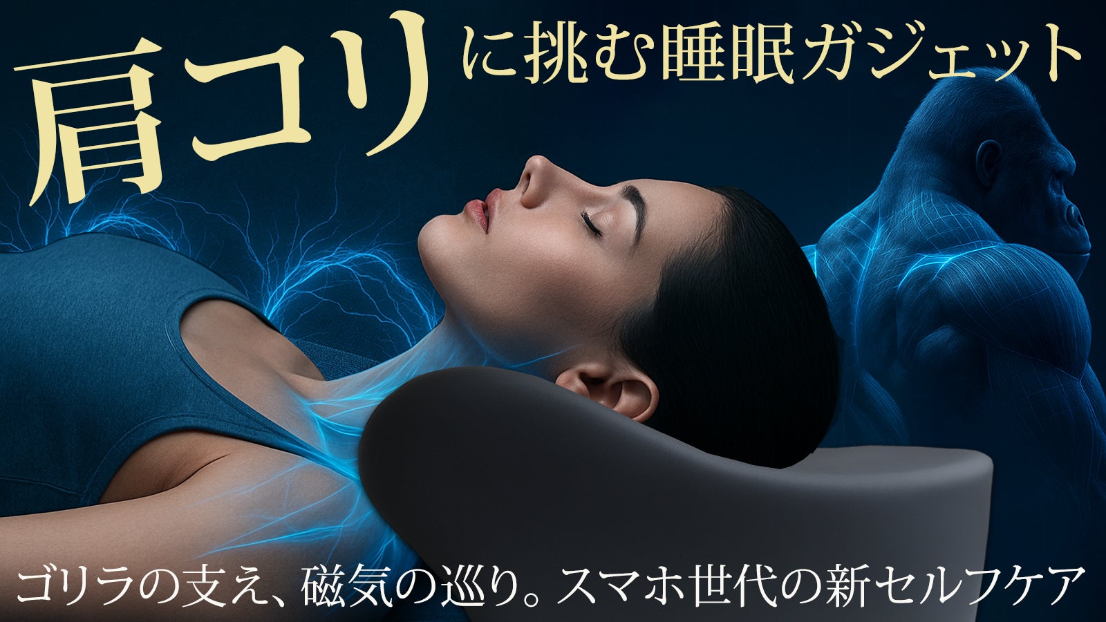 【磁気×フィット構造】ゴリラの骨格に学んだ、首肩のための管理医療機器マグピロー